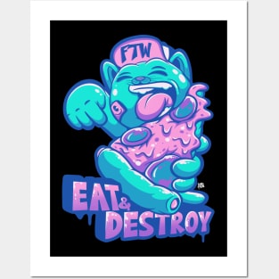 eat & destroy Posters and Art